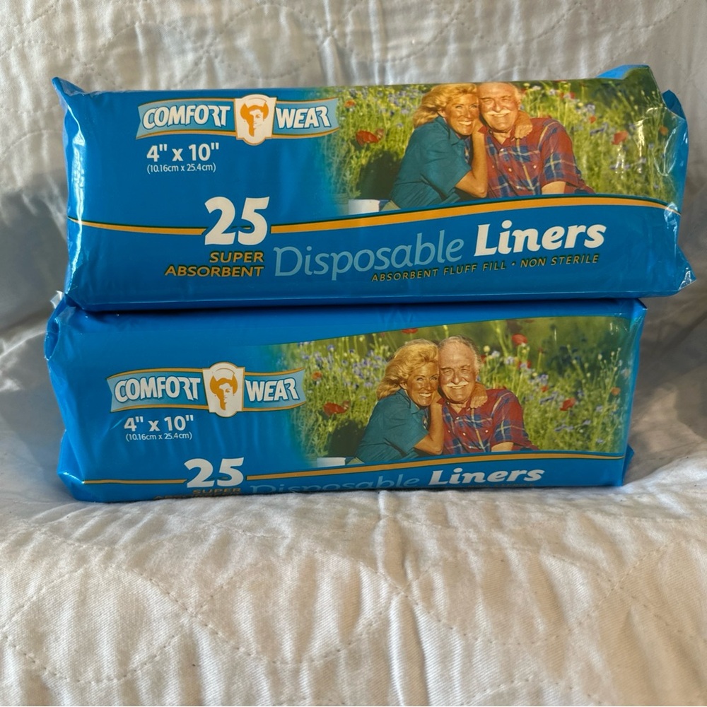 Comfort Wear Disposable Liners set of 2 /25pcs each total 50 liners